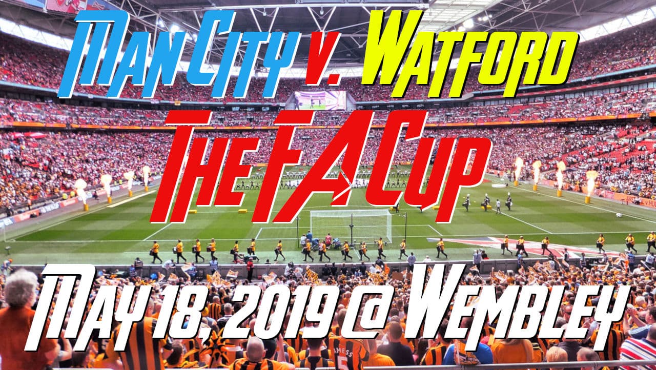 Manchester City and Watford players in an FA Cup match
