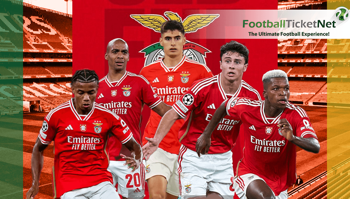 SL Benfica players at the Estadio da Luz