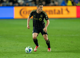 Football player running with the ball