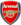 Arsenal crest and stadium on a matchday