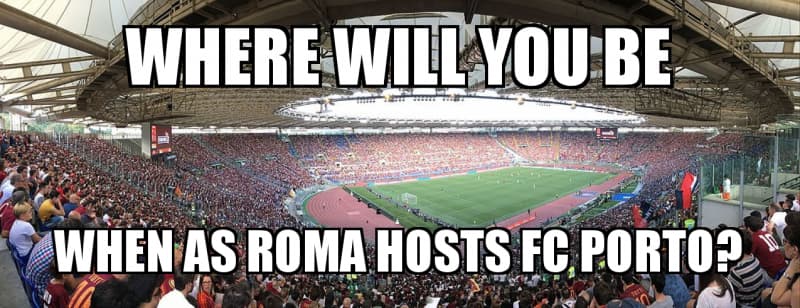AS Roma and FC Porto in a Champions League tie