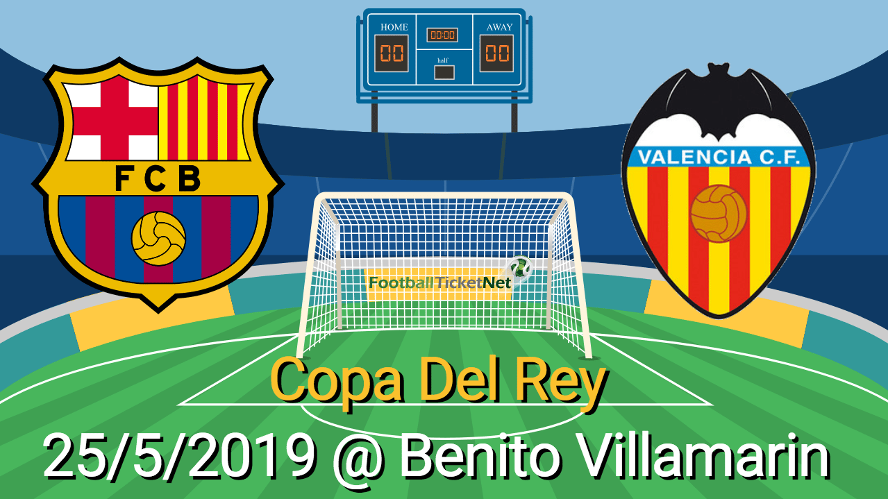 Barcelona and Valencia players in a Copa del Rey match