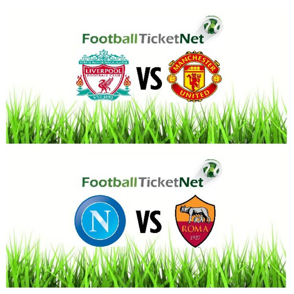 Napoli and AS Roma players in a Serie A derby