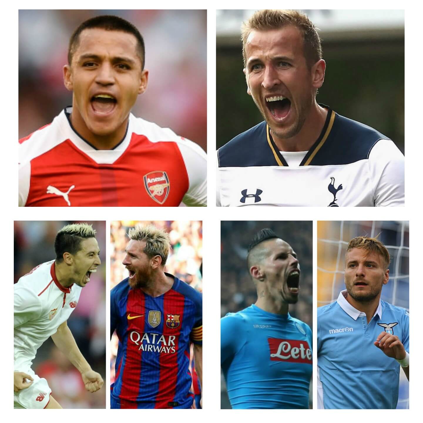 Arsenal and Tottenham players in the North London derby