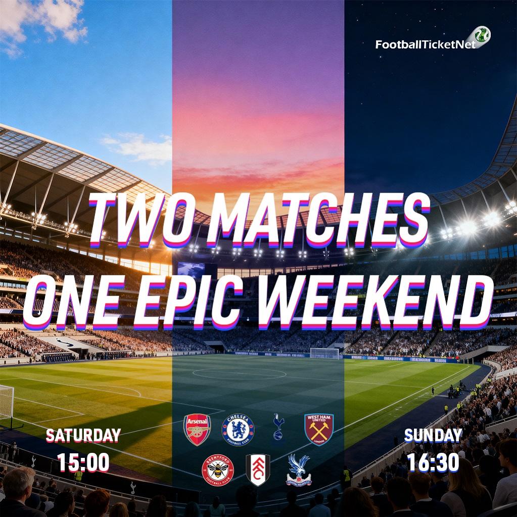 London football stadium on a weekend matchday