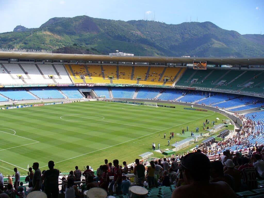 Brazil national football team during an international match