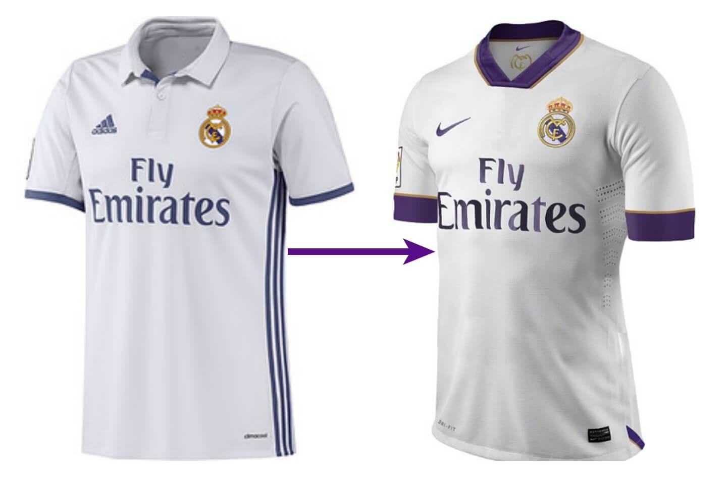 La Liga club kits and branding on display