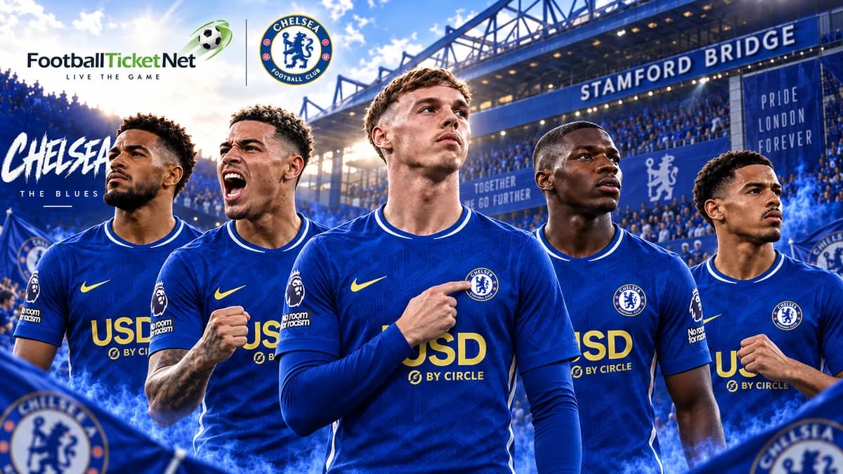 Sfeer bij een voetbalwedstrijd van Chelsea