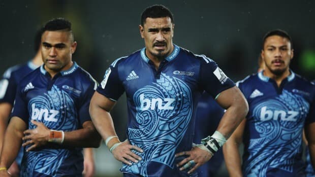 Stemning til en Auckland Blues-fodboldkamp