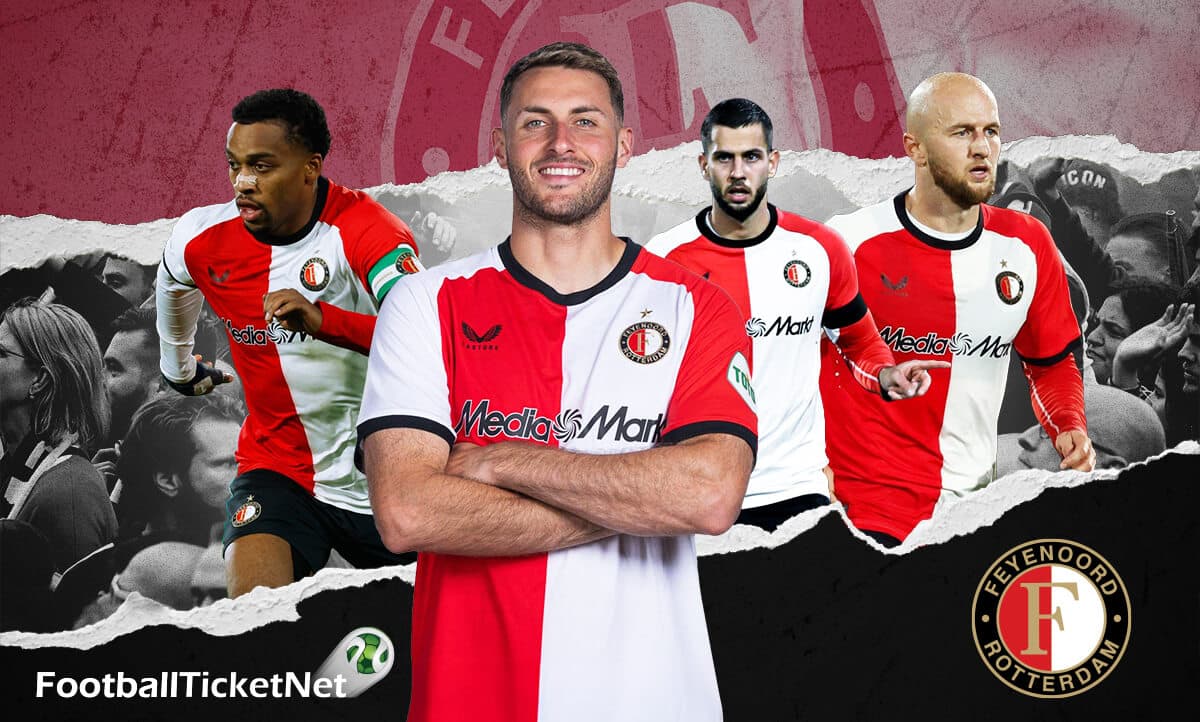 Sfeer bij een voetbalwedstrijd van Feyenoord