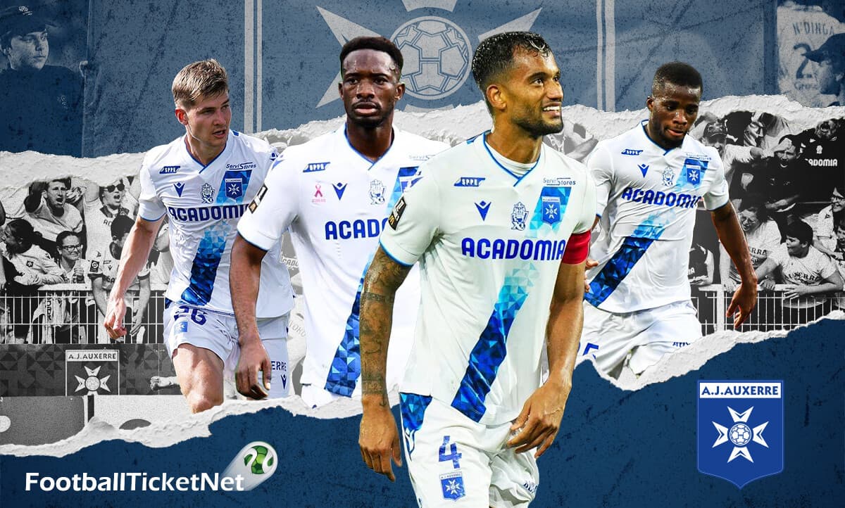 Ambiente en un partido de fútbol de AJ Auxerre