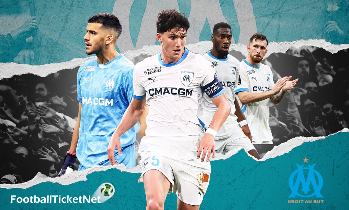 Ambiente en un partido de fútbol de Olympique Marseille