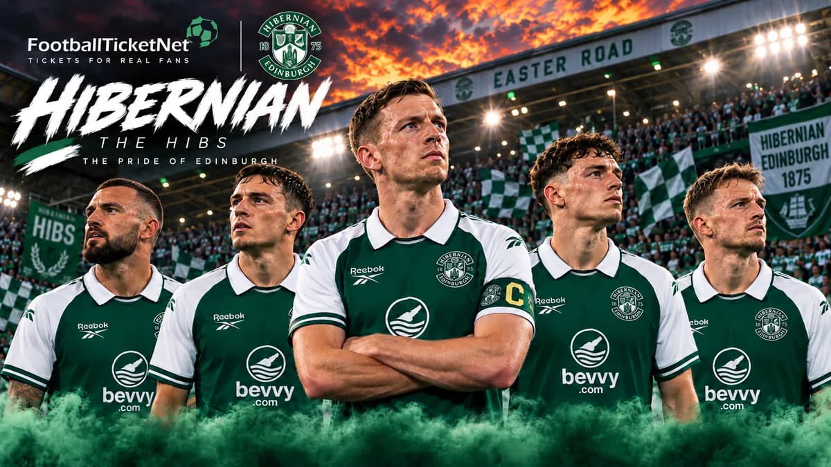 Ambiente en un partido de fútbol de Hibernian