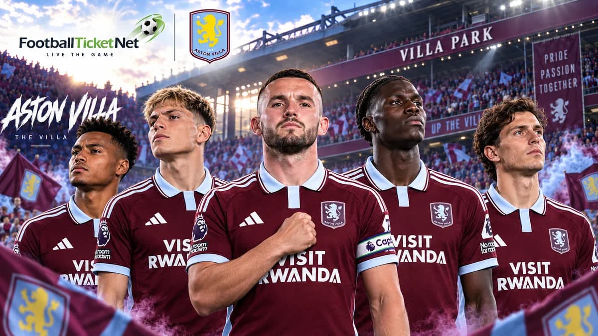 Ambiente en un partido de fútbol de Aston Villa