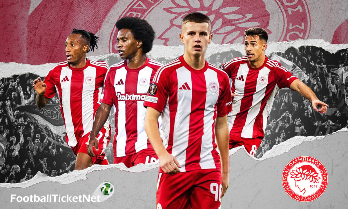 Stimmung beim Fußballspiel von Olympiacos