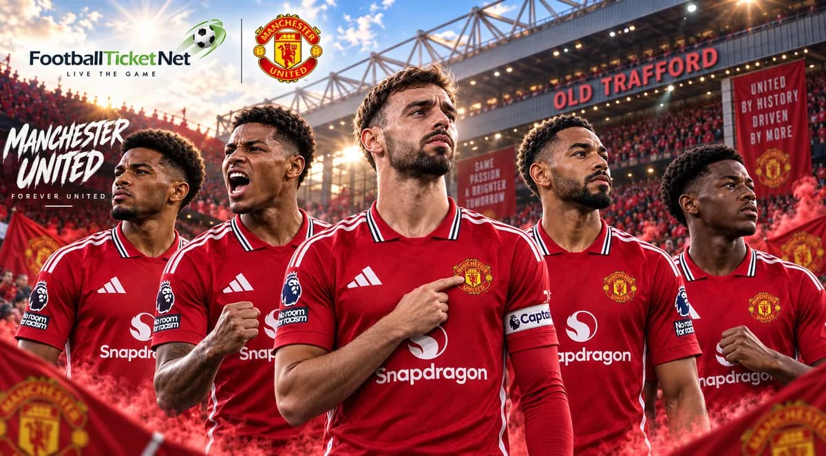 Atmosfera di una partita di calcio di Manchester United