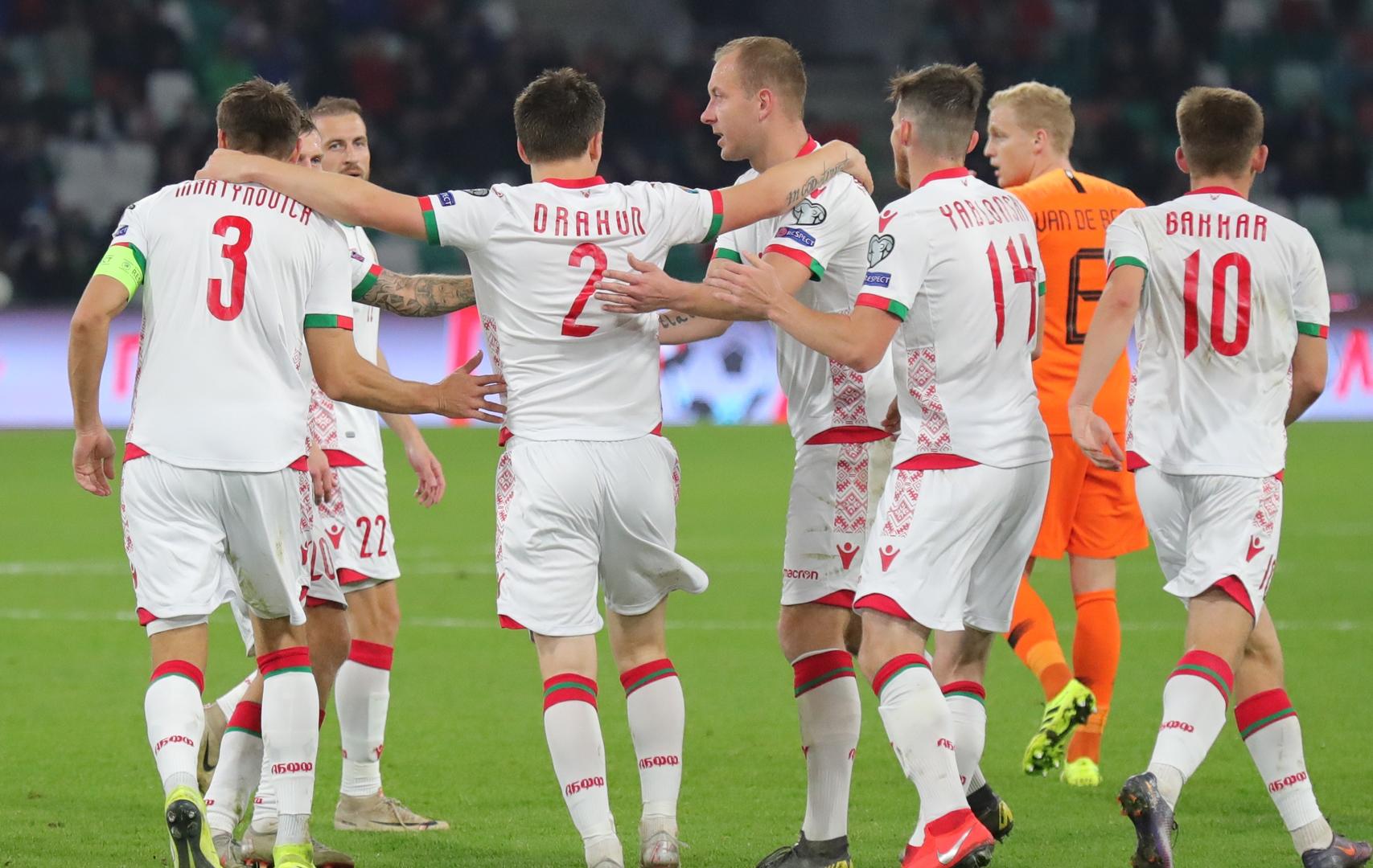 Stimmung beim Fußballspiel von Belarus