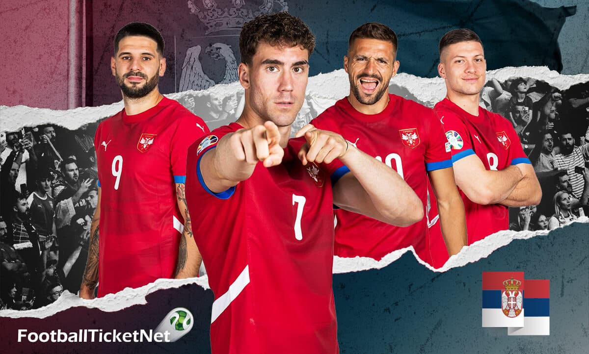 Serbia football match atmosphere