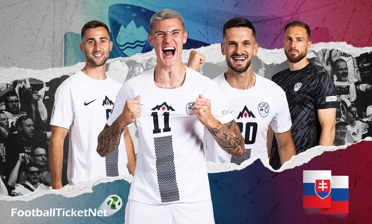 Stimmung beim Fußballspiel von Slovenia