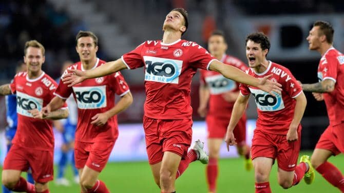 Kortrijk football match atmosphere