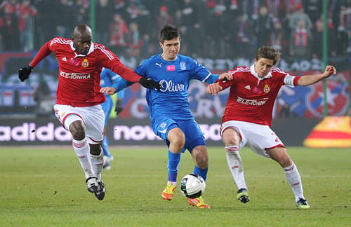 Wisla Krakow football match atmosphere