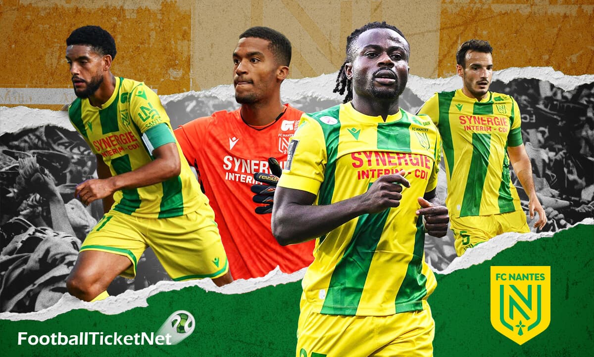 Atmosfera di una partita di calcio di FC Nantes