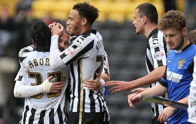 Notts County football match atmosphere