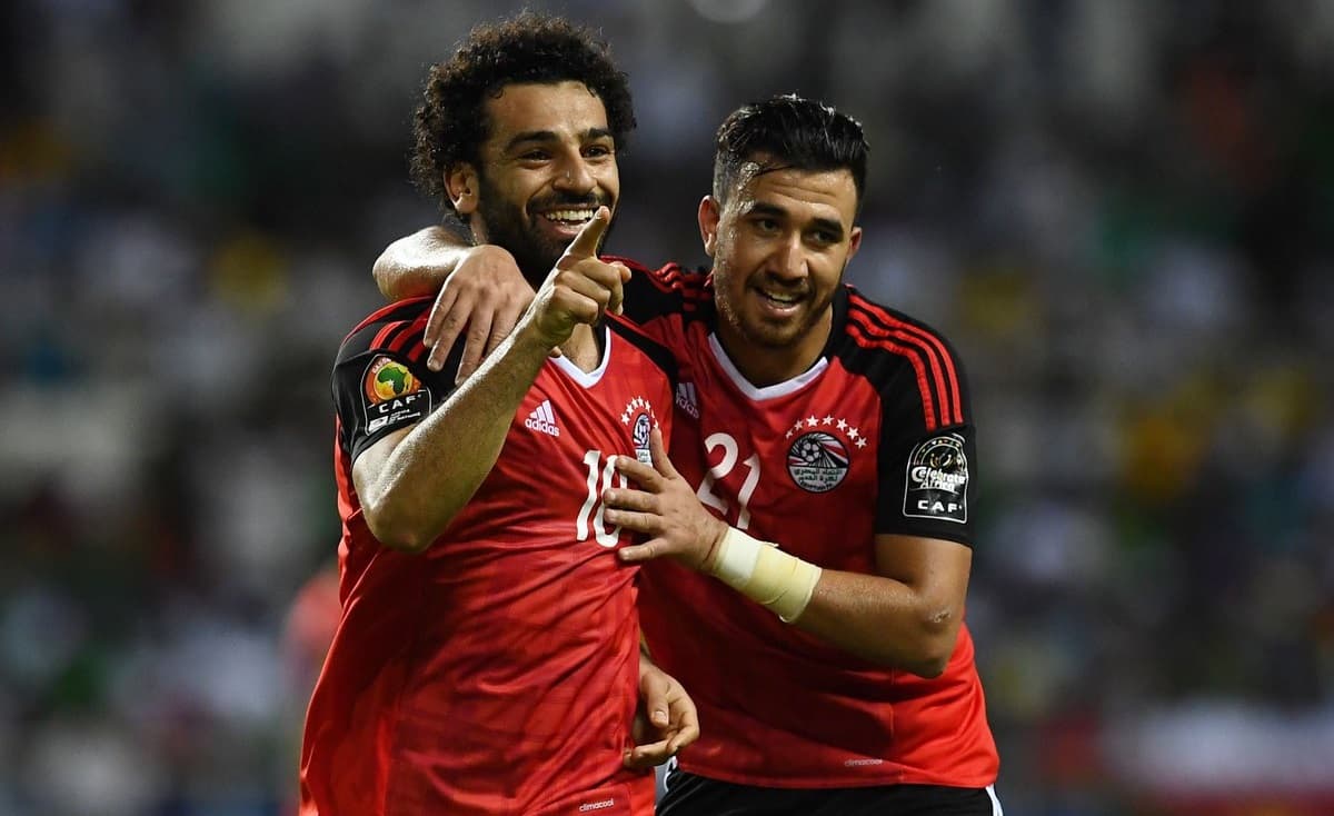 Sfeer bij een voetbalwedstrijd van Egypt