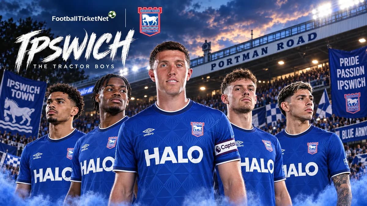 Ambiente en un partido de fútbol de Ipswich Town