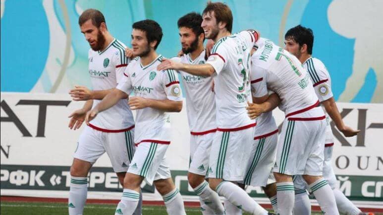 Stemning til en Akhmat Grozny-fodboldkamp