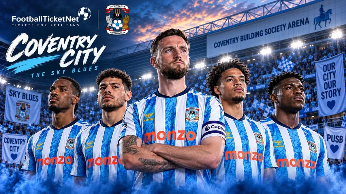 Atmosfera di una partita di calcio di Coventry City