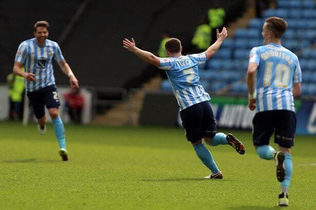 Sfeer bij een voetbalwedstrijd van Coventry City