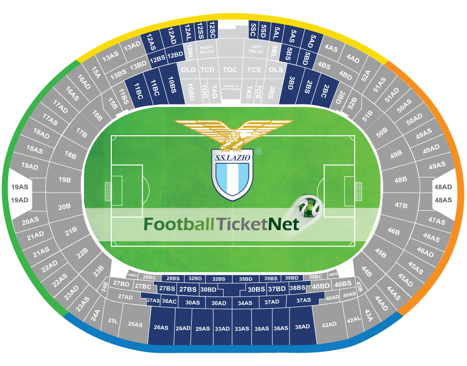 ss lazio vs inter milan 16 02 2020 football ticket net stadio olimpico rome seating chart