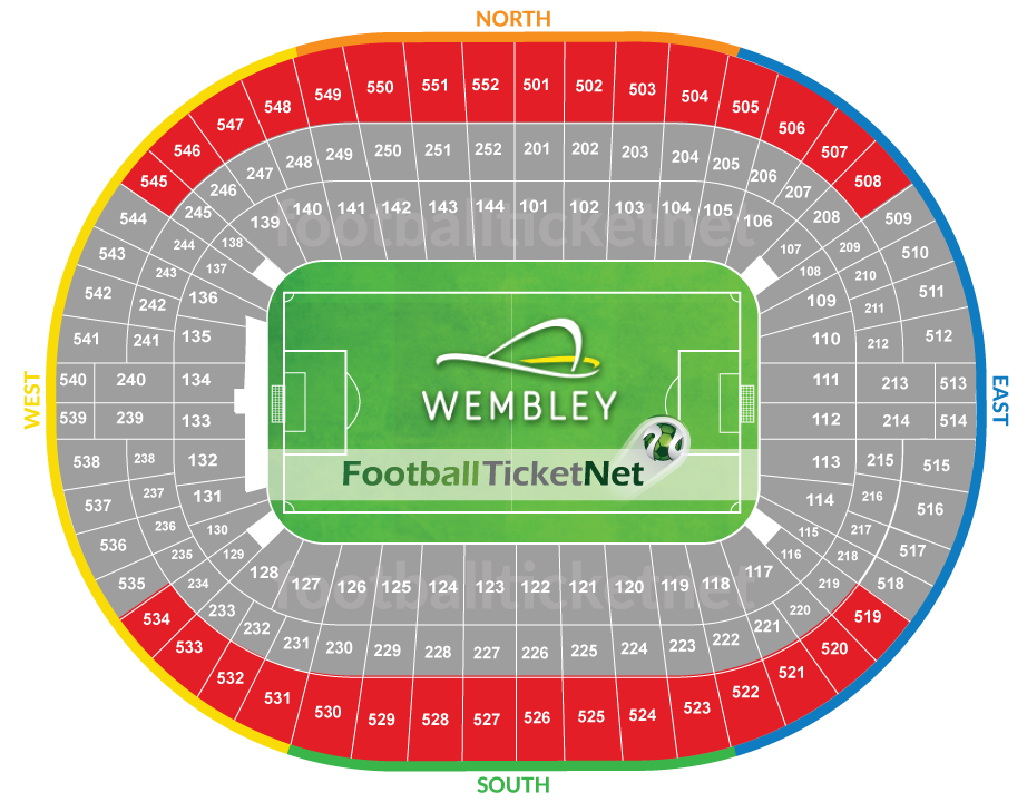Wembley Stadium Seating Plan Seat Numbers