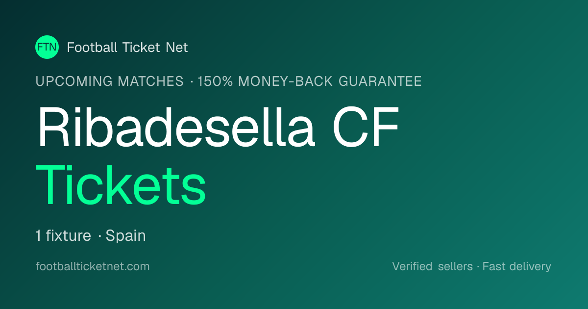 Ribadesella CF Tickets 2026/2027 — Copa del Rey Fixtures
