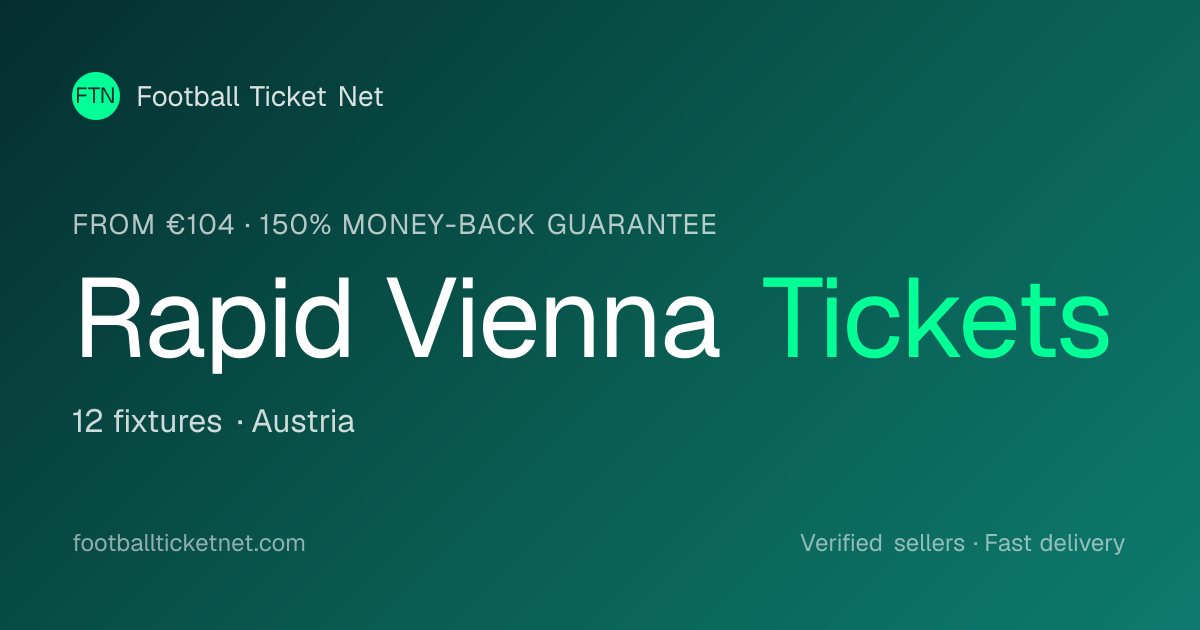 Entradas de Rapid Vienna 2026/2027 — partidos de Austrian Football ...