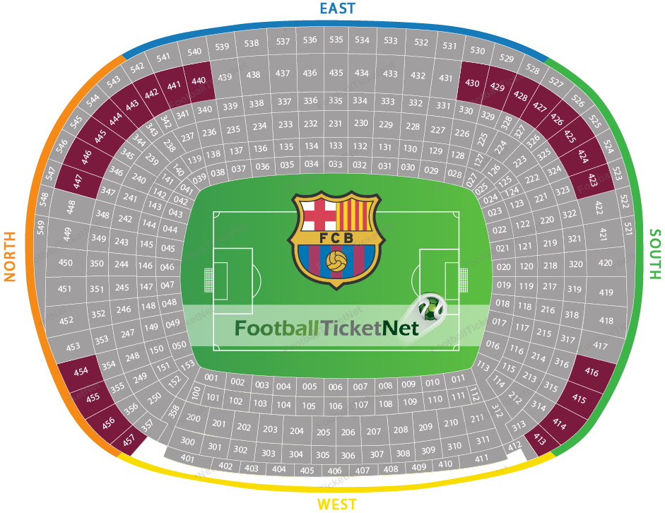 Camp Nou Stadium Seating Chart