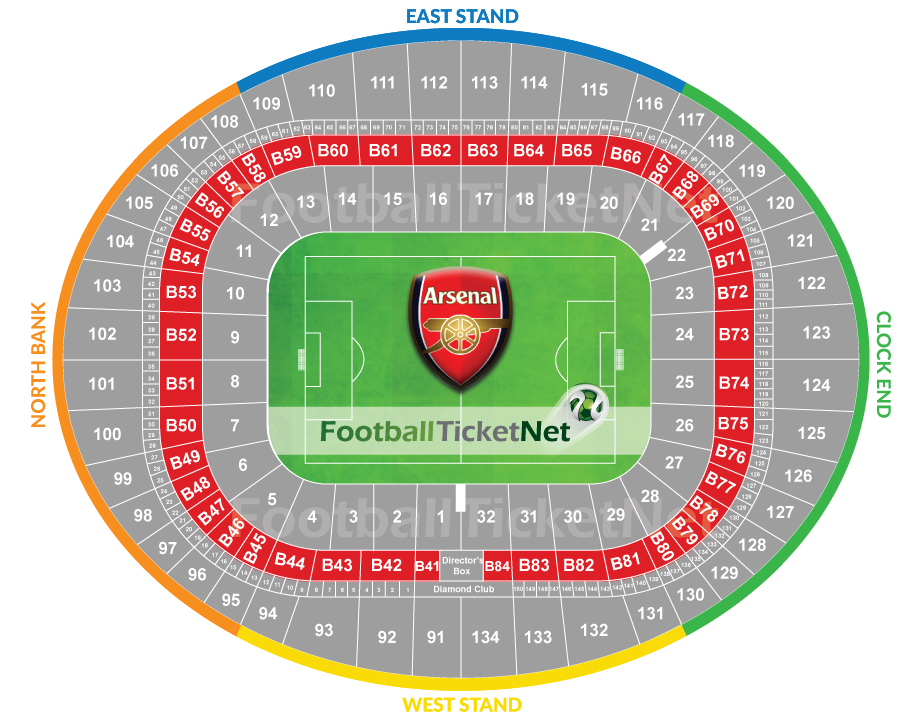 Emirates Stadium Seating Chart