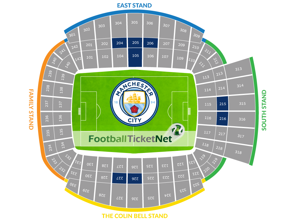 Etihad Stadium Manchester Seating Chart