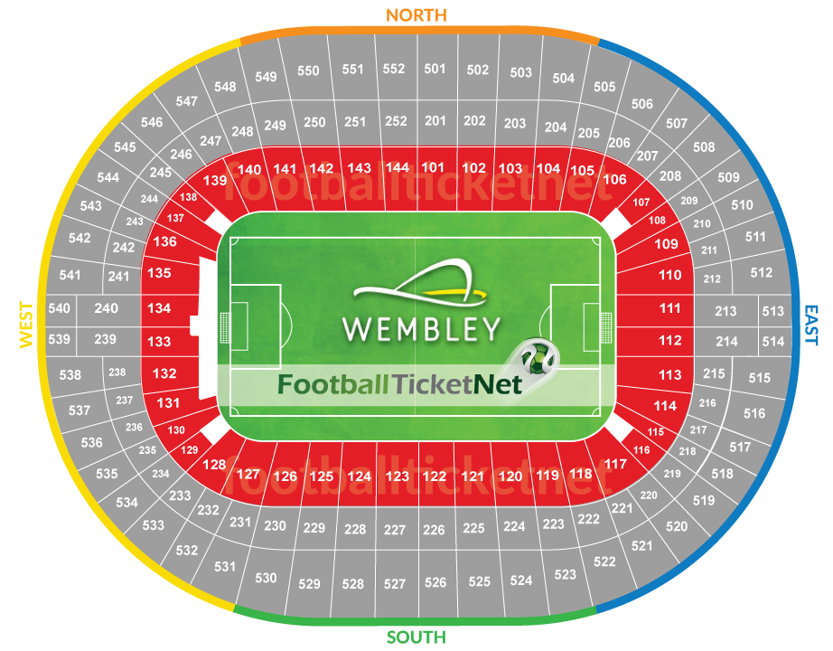 Wembley Stadium Map